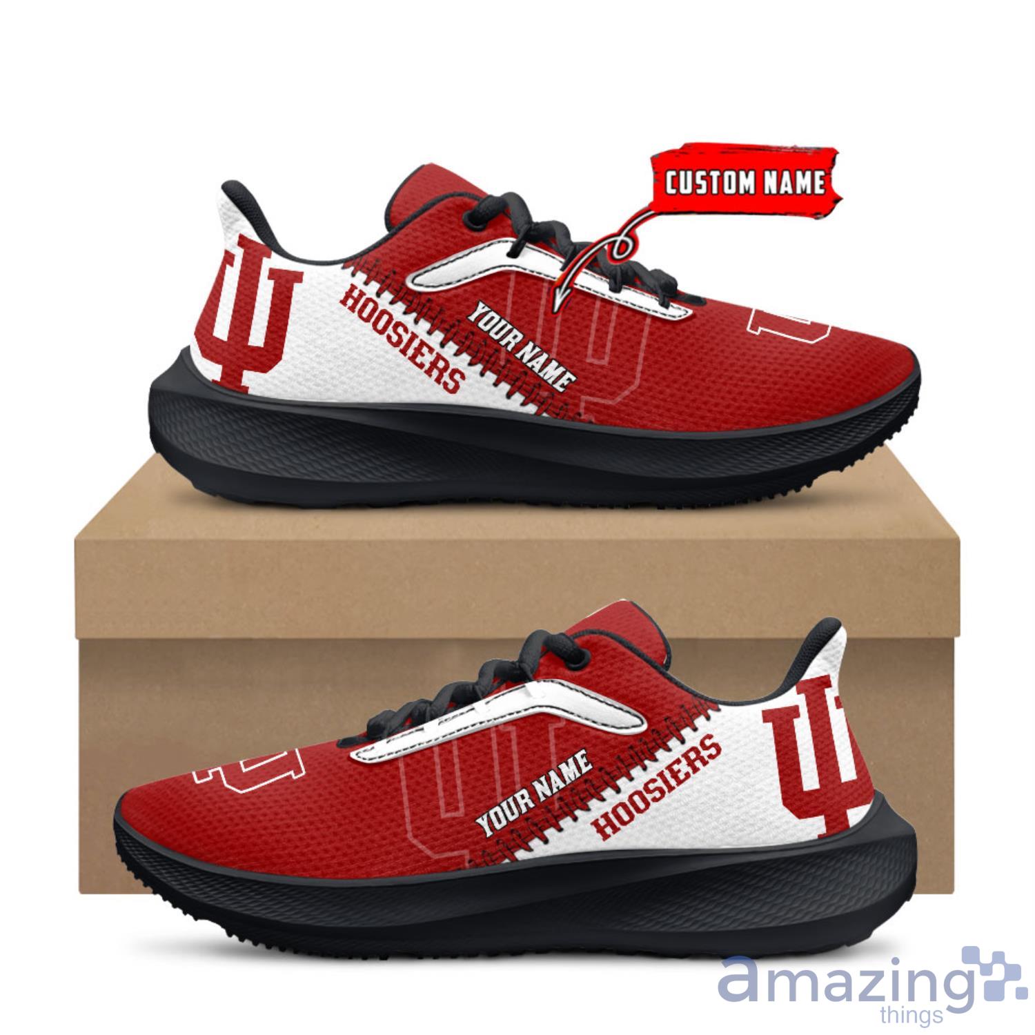 NCAA Custom Name Indiana Hoosiers Air Mesh Running Shoes For Fans Sports image NCAA Custom Name Indiana Hoosiers Air Mesh Running Shoes For Fans Sports Product Photo 1
