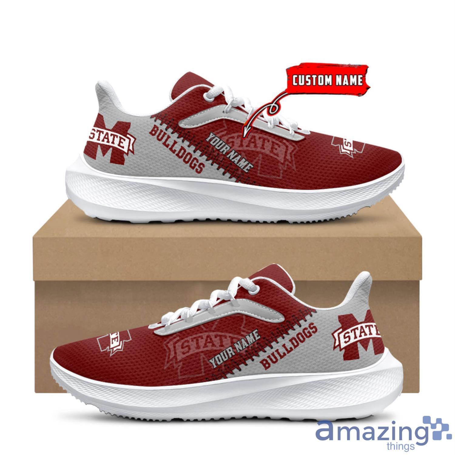 NCAA Custom Name Mississippi State Bulldogs Air Mesh Running Shoes For Fans Sports image NCAA Custom Name Mississippi State Bulldogs Air Mesh Running Shoes For Fans Sports Product Photo 2