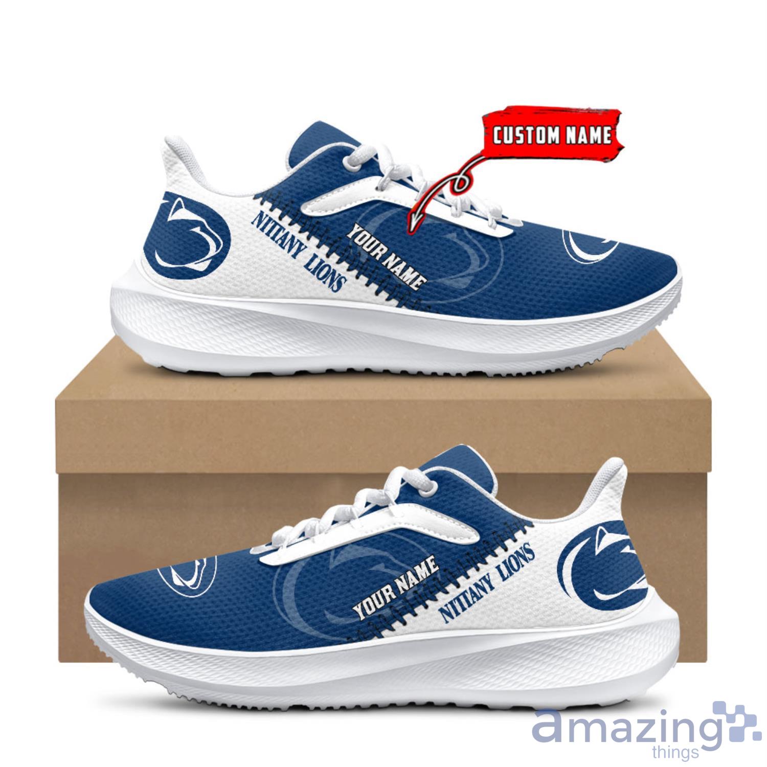 NCAA Custom Name Penn State Nittany Lions Air Mesh Running Shoes For Fans Sports image NCAA Custom Name Penn State Nittany Lions Air Mesh Running Shoes For Fans Sports Product Photo 2