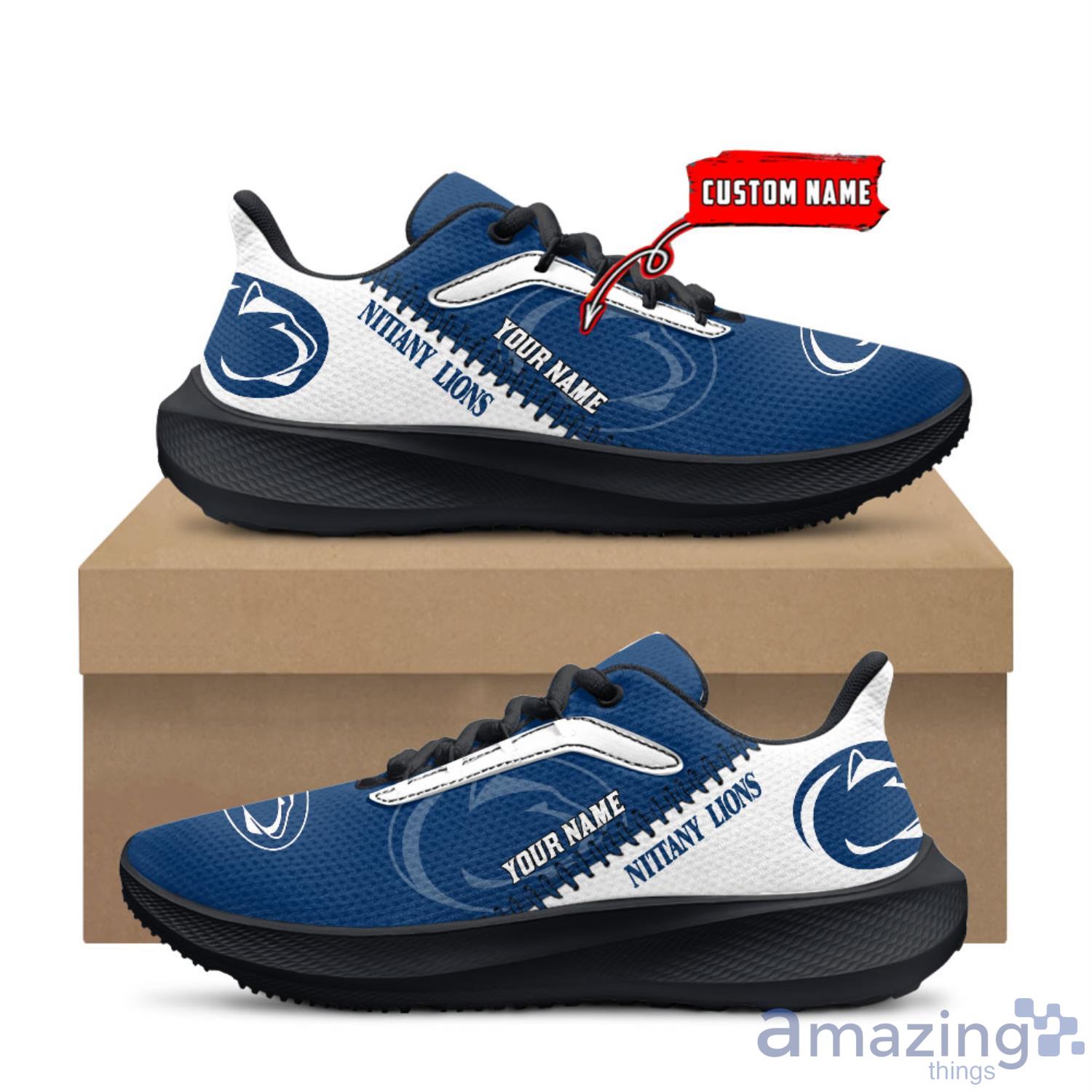 NCAA Custom Name Penn State Nittany Lions Air Mesh Running Shoes For Fans Sports image NCAA Custom Name Penn State Nittany Lions Air Mesh Running Shoes For Fans Sports Product Photo 1