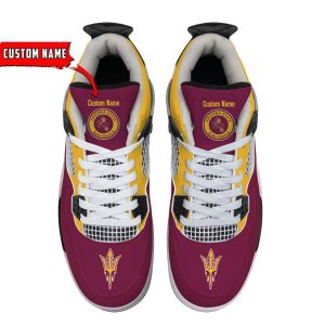 NCAA Personalized Name Arizona State Sun Devils Personalized Air Jordan 4 Shoes Trending Men Women Sneakers Sport Fans Gift Big Fans image NCAA Personalized Name Arizona State Sun Devils Personalized Air Jordan 4 Shoes Trending Men Women Sneakers Sport Fans Gift Big Fans Product Photo 3