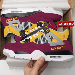 NCAA Personalized Name Arizona State Sun Devils Personalized Air Jordan 4 Shoes Trending Men Women Sneakers Sport Fans Gift Big Fans Product Photo 1