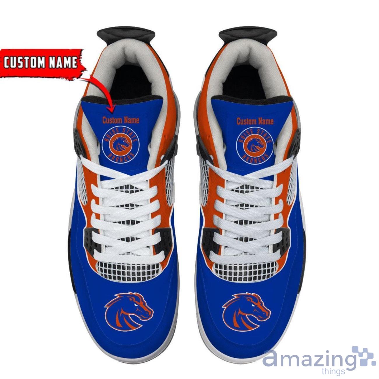 NCAA Personalized Name Boise State Broncos Personalized Air Jordan 4 Shoes Trending Men Women Sneakers Sport Fans Gift Big Fans image NCAA Personalized Name Boise State Broncos Personalized Air Jordan 4 Shoes Trending Men Women Sneakers Sport Fans Gift Big Fans Product Photo 3