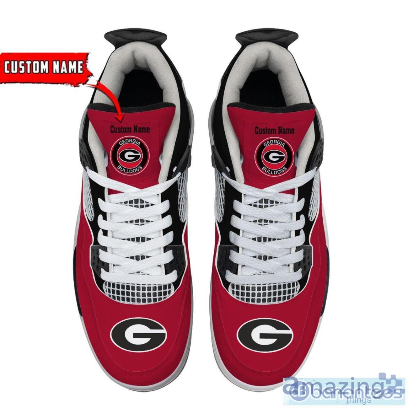 NCAA Personalized Name Georgia Bulldogs Personalized Air Jordan 4 Shoes Trending Men Women Sneakers Sport Fans Gift Big Fans image NCAA Personalized Name Georgia Bulldogs Personalized Air Jordan 4 Shoes Trending Men Women Sneakers Sport Fans Gift Big Fans Product Photo 3