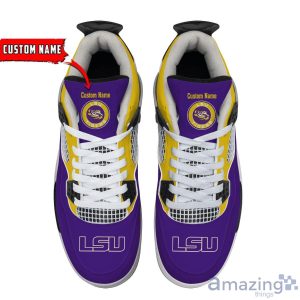 NCAA Personalized Name LSU Tigers Personalized Air Jordan 4 Shoes Trending Men Women Sneakers Sport Fans Gift Big Fans Product Photo 3