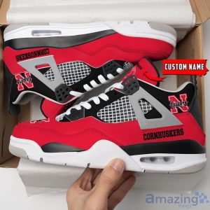NCAA Personalized Name Nebraska Cornhuskers Personalized Air Jordan 4 Shoes Trending Men Women Sneakers Sport Fans Gift Big Fans Product Photo 4