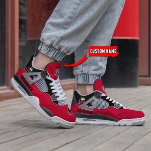 NCAA Personalized Name Northern Illinois Huskies Personalized Air Jordan 4 Shoes Trending Men Women Sneakers Sport Fans Gift Big Fans image NCAA Personalized Name Northern Illinois Huskies Personalized Air Jordan 4 Shoes Trending Men Women Sneakers Sport Fans Gift Big Fans Product Photo 2