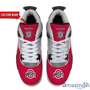 NCAA Personalized Name Ohio State Buckeyes Personalized Air Jordan 4 Shoes Trending Men Women Sneakers Sport Fans Gift Big Fans image NCAA Personalized Name Ohio State Buckeyes Personalized Air Jordan 4 Shoes Trending Men Women Sneakers Sport Fans Gift Big Fans Product Photo 4