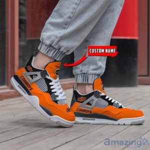 NCAA Personalized Name Oklahoma State Cowboys Personalized Air Jordan 4 Shoes Trending Men Women Sneakers Sport Fans Gift Big Fans Product Photo 2