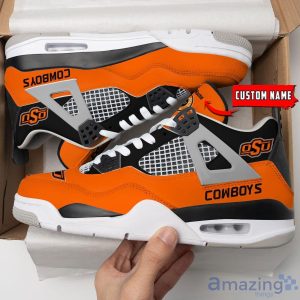 NCAA Personalized Name Oklahoma State Cowboys Personalized Air Jordan 4 Shoes Trending Men Women Sneakers Sport Fans Gift Big Fans Product Photo 1