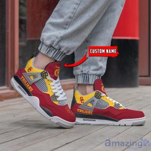NCAA Personalized Name USC Trojans Personalized Air Jordan 4 Shoes Trending Men Women Sneakers Sport Fans Gift Big Fans Product Photo 2