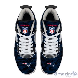New England Patriots Camo Personalized Name Air Jordan 4 Shoes Sneakers Men Women Sneakers Product Photo 2