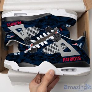 New England Patriots Camo Personalized Name Air Jordan 4 Shoes Sneakers Men Women Sneakers Product Photo 1