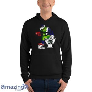 New England Patriots Grinch Sitting On New York Jets Toilet And Step On Miami Dolphins Helmet T Shirt Product Photo 11