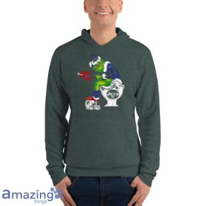 New England Patriots Grinch Sitting On New York Jets Toilet And Step On Miami Dolphins Helmet T Shirt Product Photo 10