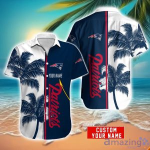 New England Patriots Hawaiian Shirt And Shorts Set Custom Name Summer Vacation Shirt NFL Fans Product Photo 1