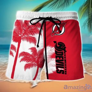New Jersey Devils Hawaiian Shirt And Shorts Set Custom Name Summer Vacation Shirt NHL Fans Product Photo 2