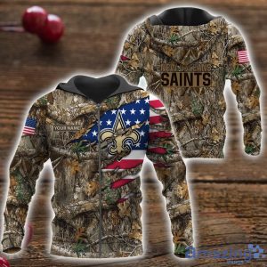 New Orleans Saints 3D Printed T-Shirt Hoodie Sweatshirt Camo Hunting Perfect Gift Custom Name For Fans Product Photo 4