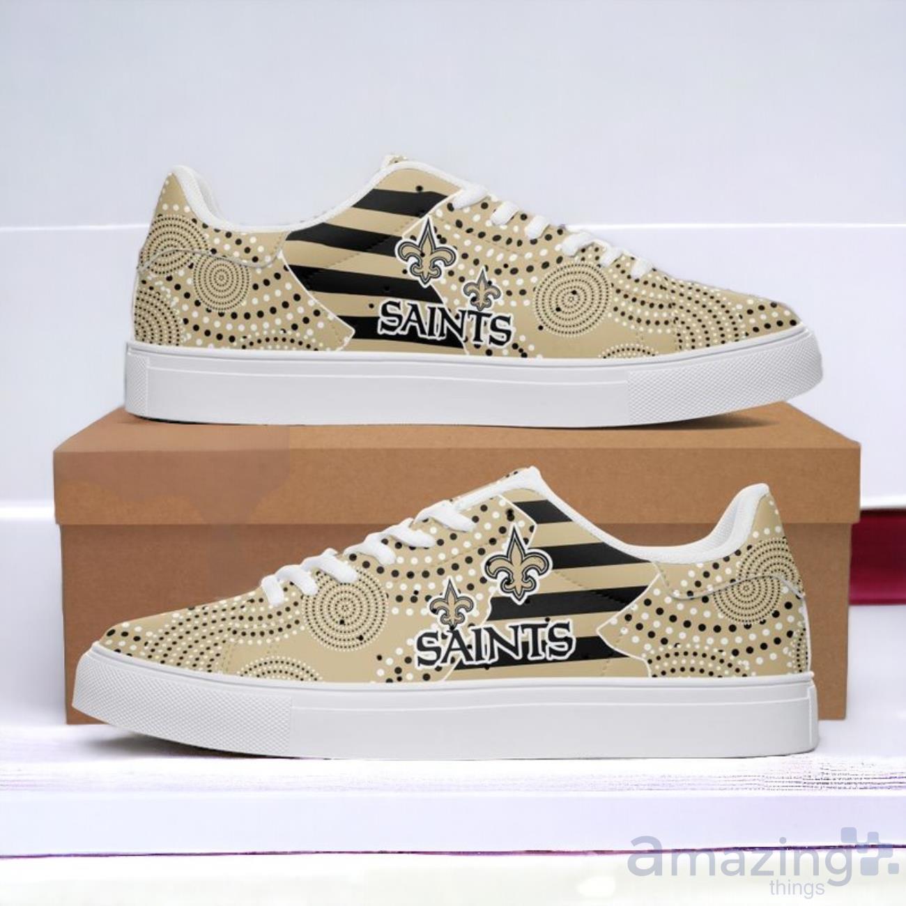 New Orleans Saints Aboriginal Pattern Skate Shoes image New Orleans Saints Aboriginal Pattern Skate Shoes Product Photo 1
