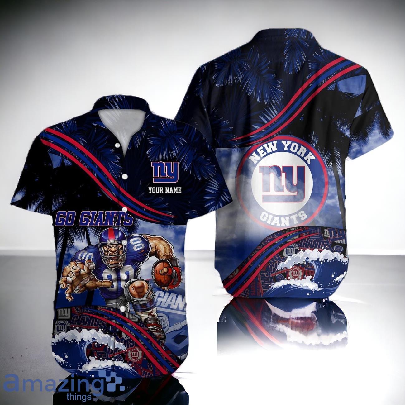 New York Giants NFL Hawaiian Shirt Custom Name Best Gift Ideas Product Photo 1