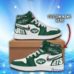 New York Jets Air Jordan Hightop Shoes Custom Name For Fans Limited Shoes Product Photo 1
