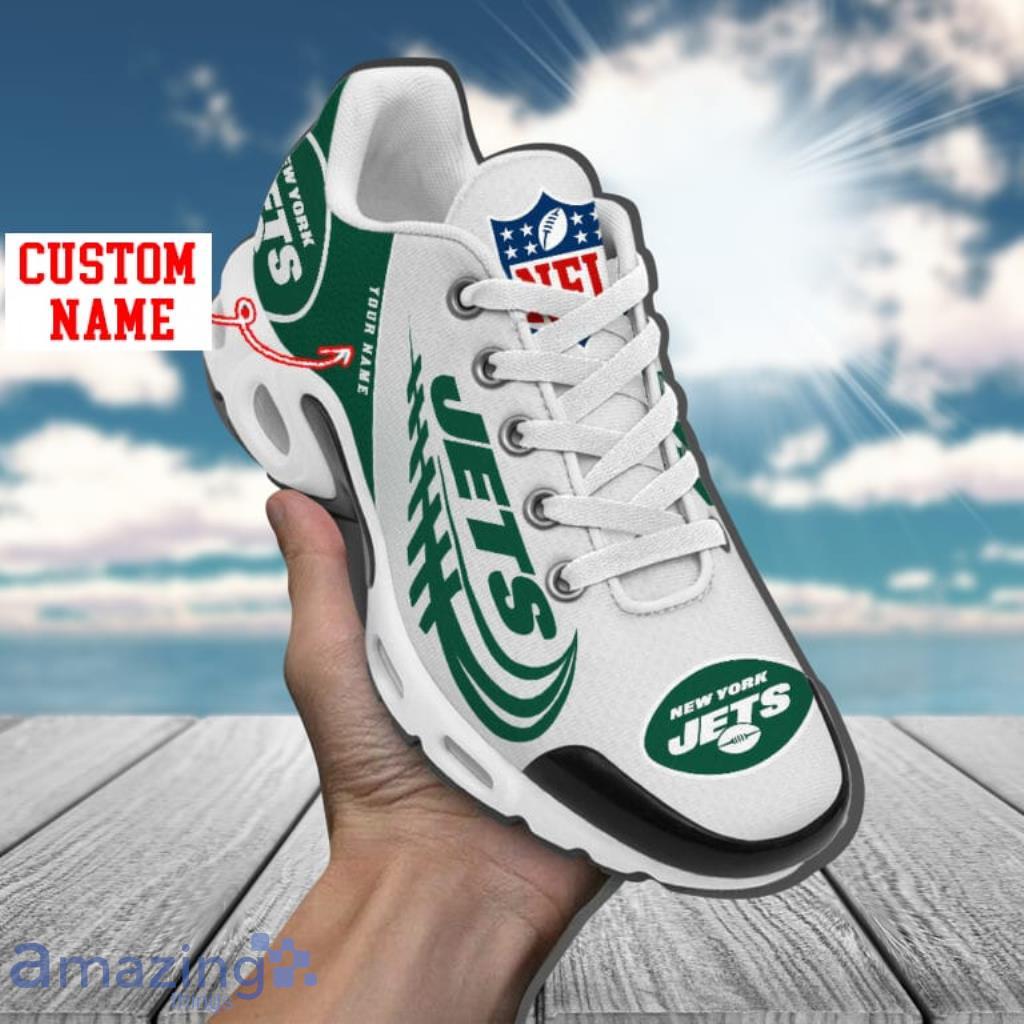 New York Jets Custom Name Air Cushion Sports Shoes Upgrade Your New Style image New York Jets Custom Name Air Cushion Sports Shoes Upgrade Your New Style Product Photo 1