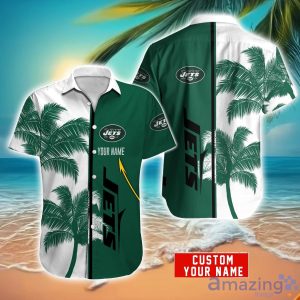 New York Jets Hawaiian Shirt And Shorts Set Custom Name Summer Vacation Shirt NFL Fans Product Photo 1
