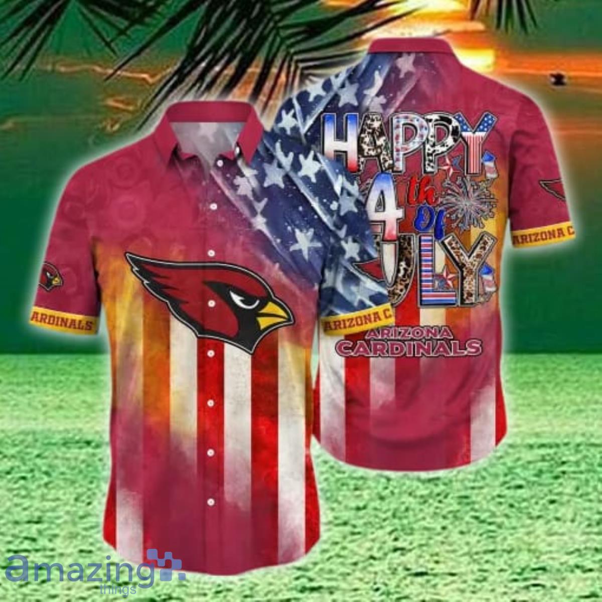 NFL Arizona Cardinals Hawaii Shirt Independence Day Style Gift image NFL Arizona Cardinals Hawaii Shirt Independence Day Style Gift Product Photo 1