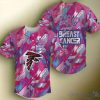 NFL Atlanta Falcons Pink Can Fearless Again Breast Cancer Baseball Jersey