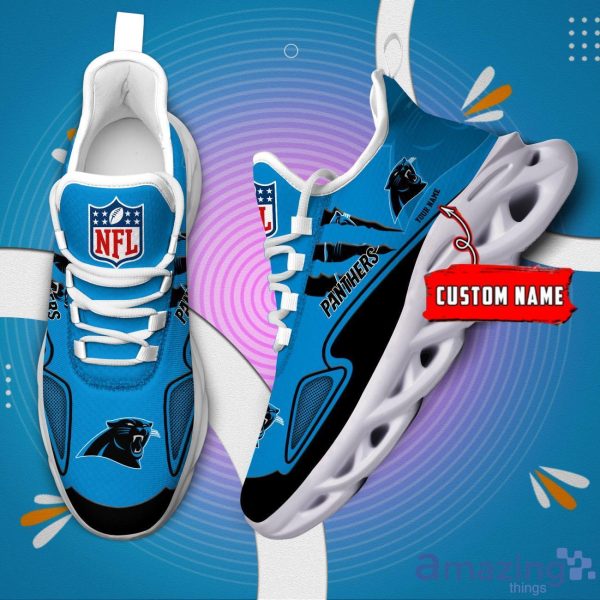 NFL Carolina Panthers Custom Name Max Soul Shoes Sneakers Special Gift For Fans Sports Product Photo 2