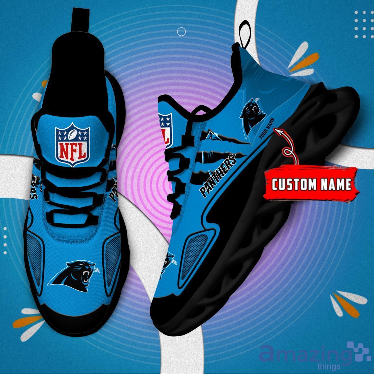 NFL Carolina Panthers Custom Name Max Soul Shoes Sneakers Special Gift For Fans Sports Product Photo 1