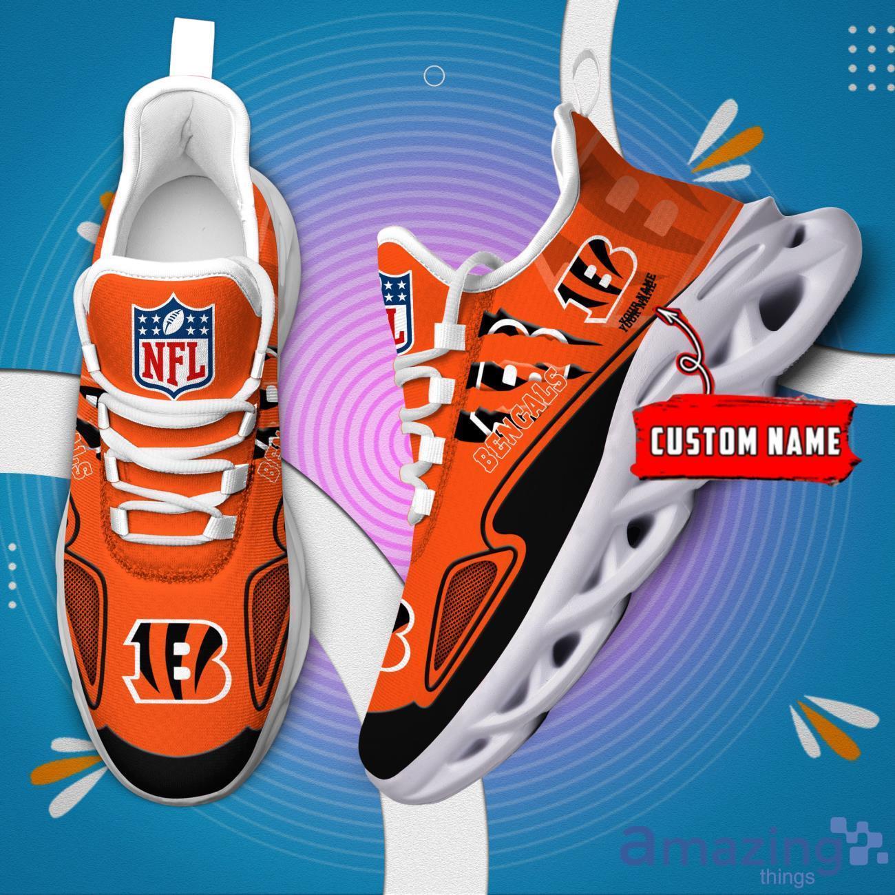 NFL Cincinnati Bengals Custom Name Max Soul Shoes Sneakers Special Gift For Fans Sports image NFL Cincinnati Bengals Custom Name Max Soul Shoes Sneakers Special Gift For Fans Sports Product Photo 2