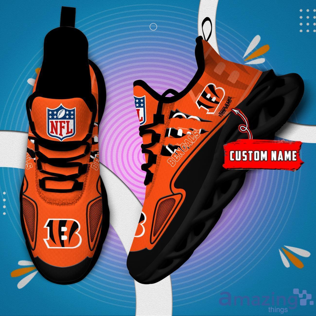 NFL Cincinnati Bengals Custom Name Max Soul Shoes Sneakers Special Gift For Fans Sports image NFL Cincinnati Bengals Custom Name Max Soul Shoes Sneakers Special Gift For Fans Sports Product Photo 1