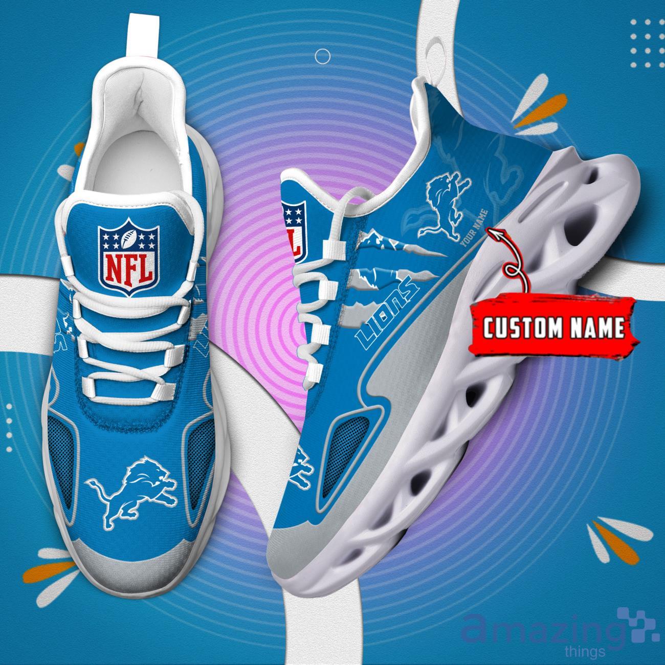 NFL Detroit Lions Custom Name Max Soul Shoes Sneakers Special Gift For Fans Sports image NFL Detroit Lions Custom Name Max Soul Shoes Sneakers Special Gift For Fans Sports Product Photo 2