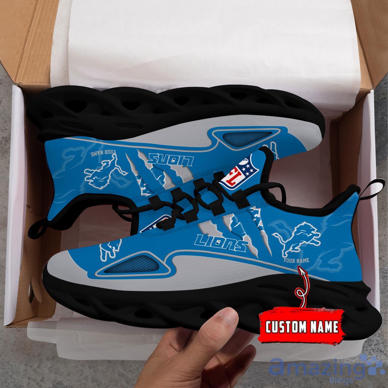 NFL Detroit Lions Custom Name Max Soul Shoes Sneakers Special Gift For Fans Sports image NFL Detroit Lions Custom Name Max Soul Shoes Sneakers Special Gift For Fans Sports Product Photo 3