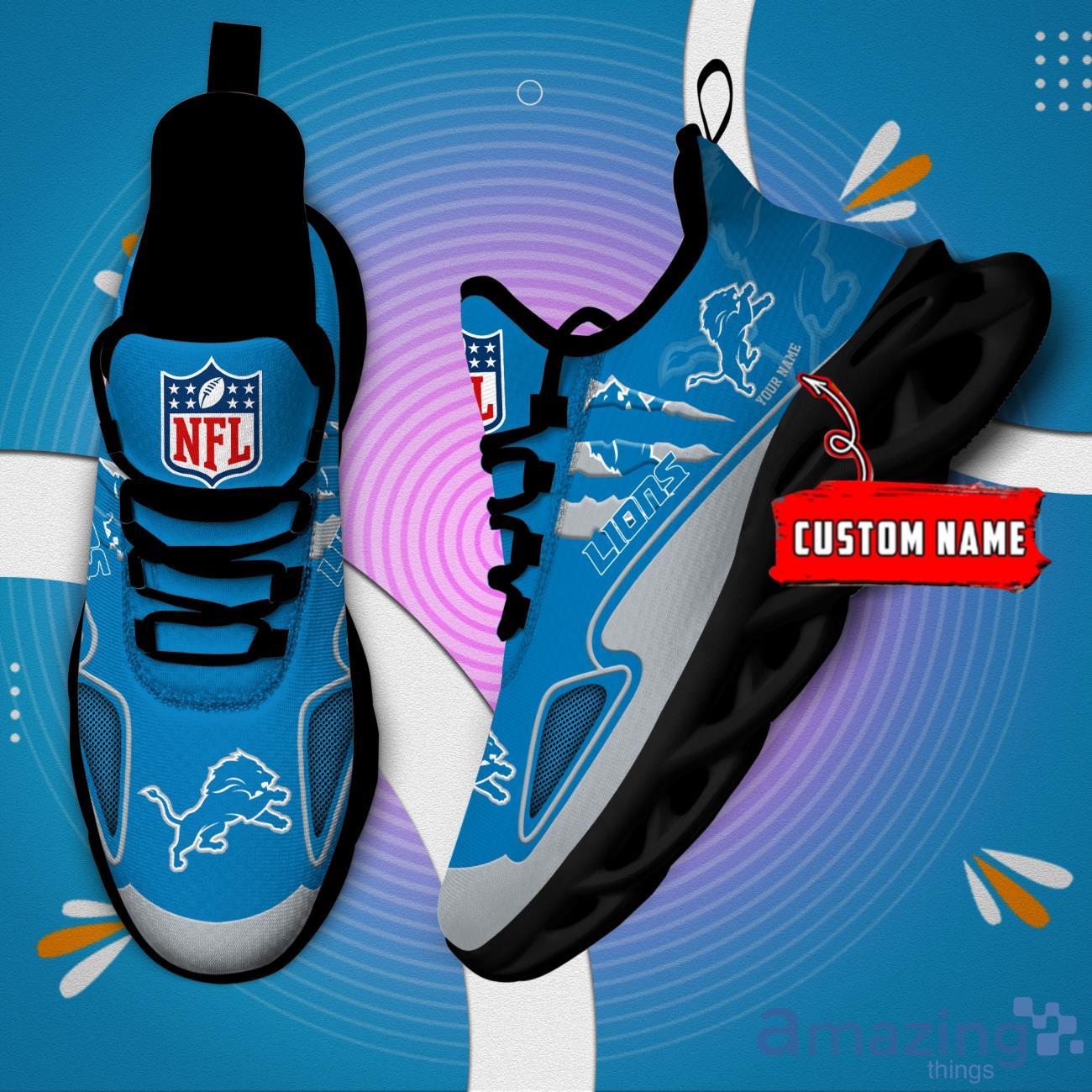 NFL Detroit Lions Custom Name Max Soul Shoes Sneakers Special Gift For Fans Sports image NFL Detroit Lions Custom Name Max Soul Shoes Sneakers Special Gift For Fans Sports Product Photo 1