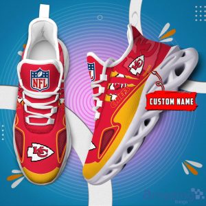 NFL Kansas City Chiefs Custom Name Max Soul Shoes Sneakers Special Gift For Fans Sports Product Photo 2