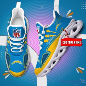 NFL Los Angeles Chargers Custom Name Max Soul Shoes Sneakers Special Gift For Fans Sports image NFL Los Angeles Chargers Custom Name Max Soul Shoes Sneakers Special Gift For Fans Sports Product Photo 2