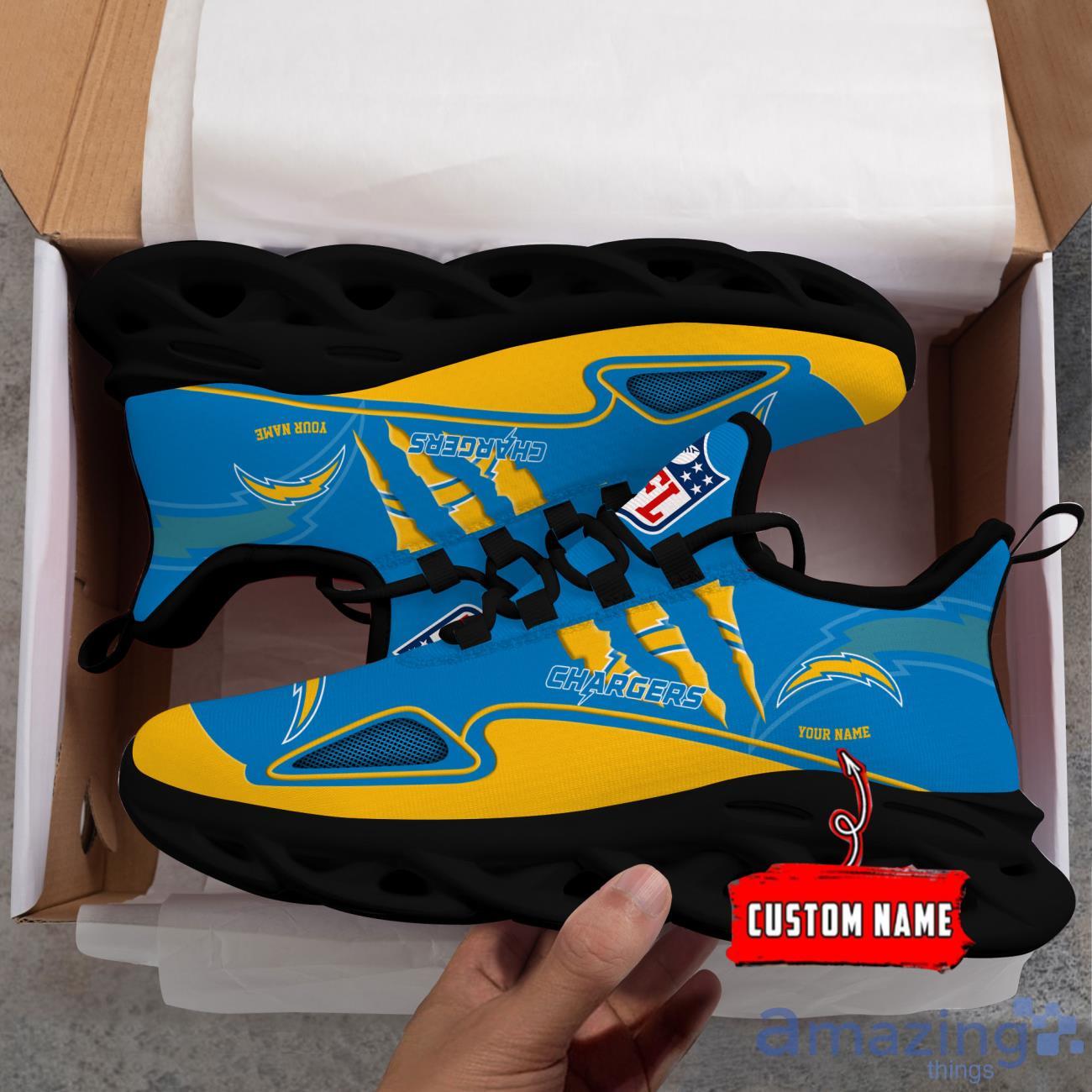 NFL Los Angeles Chargers Custom Name Max Soul Shoes Sneakers Special Gift For Fans Sports image NFL Los Angeles Chargers Custom Name Max Soul Shoes Sneakers Special Gift For Fans Sports Product Photo 3