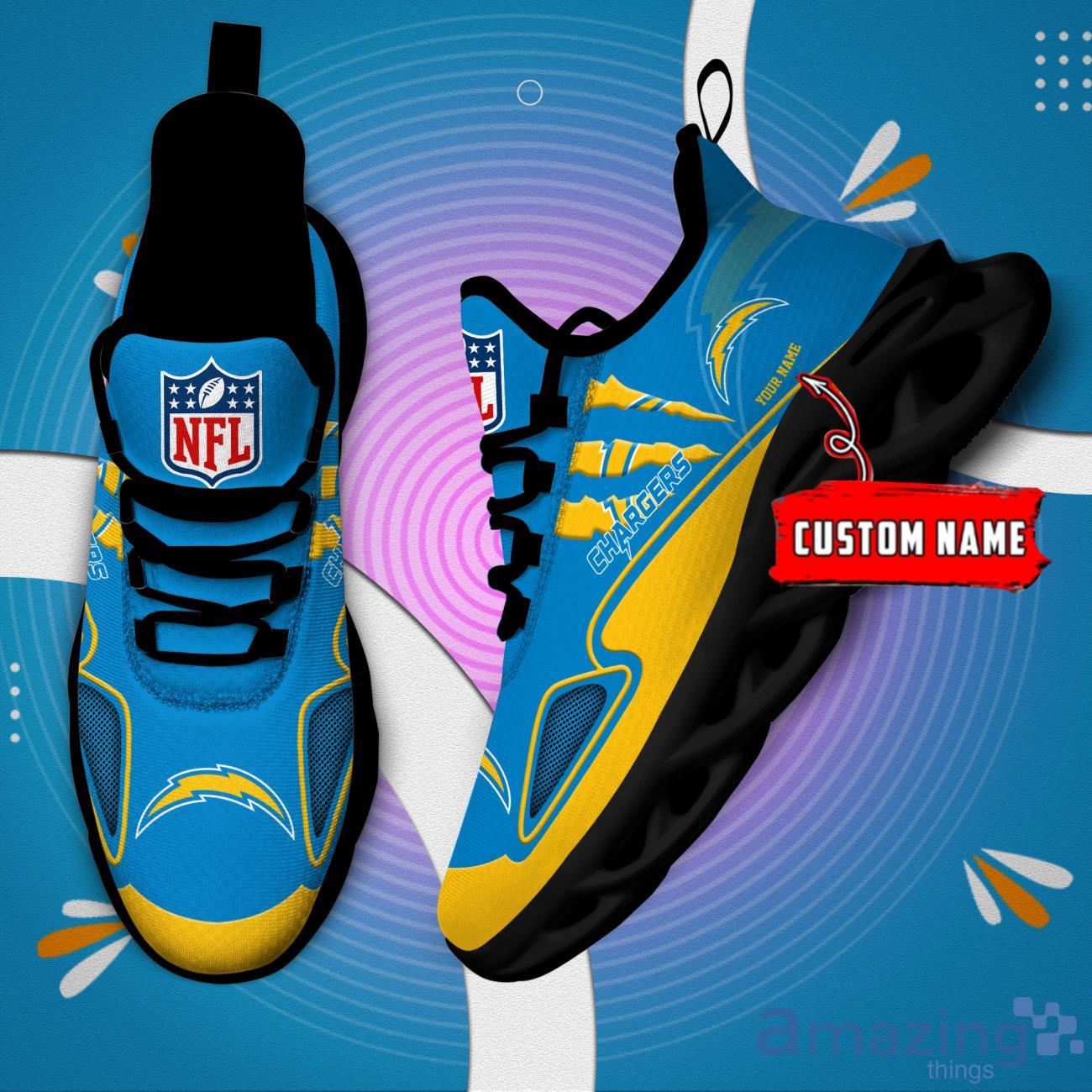 NFL Los Angeles Chargers Custom Name Max Soul Shoes Sneakers Special Gift For Fans Sports image NFL Los Angeles Chargers Custom Name Max Soul Shoes Sneakers Special Gift For Fans Sports Product Photo 1