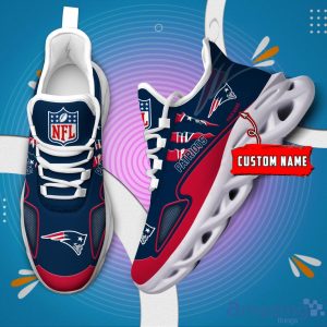 NFL New England Patriots Custom Name Max Soul Shoes Sneakers Special Gift For Fans Sports image NFL New England Patriots Custom Name Max Soul Shoes Sneakers Special Gift For Fans Sports Product Photo 2
