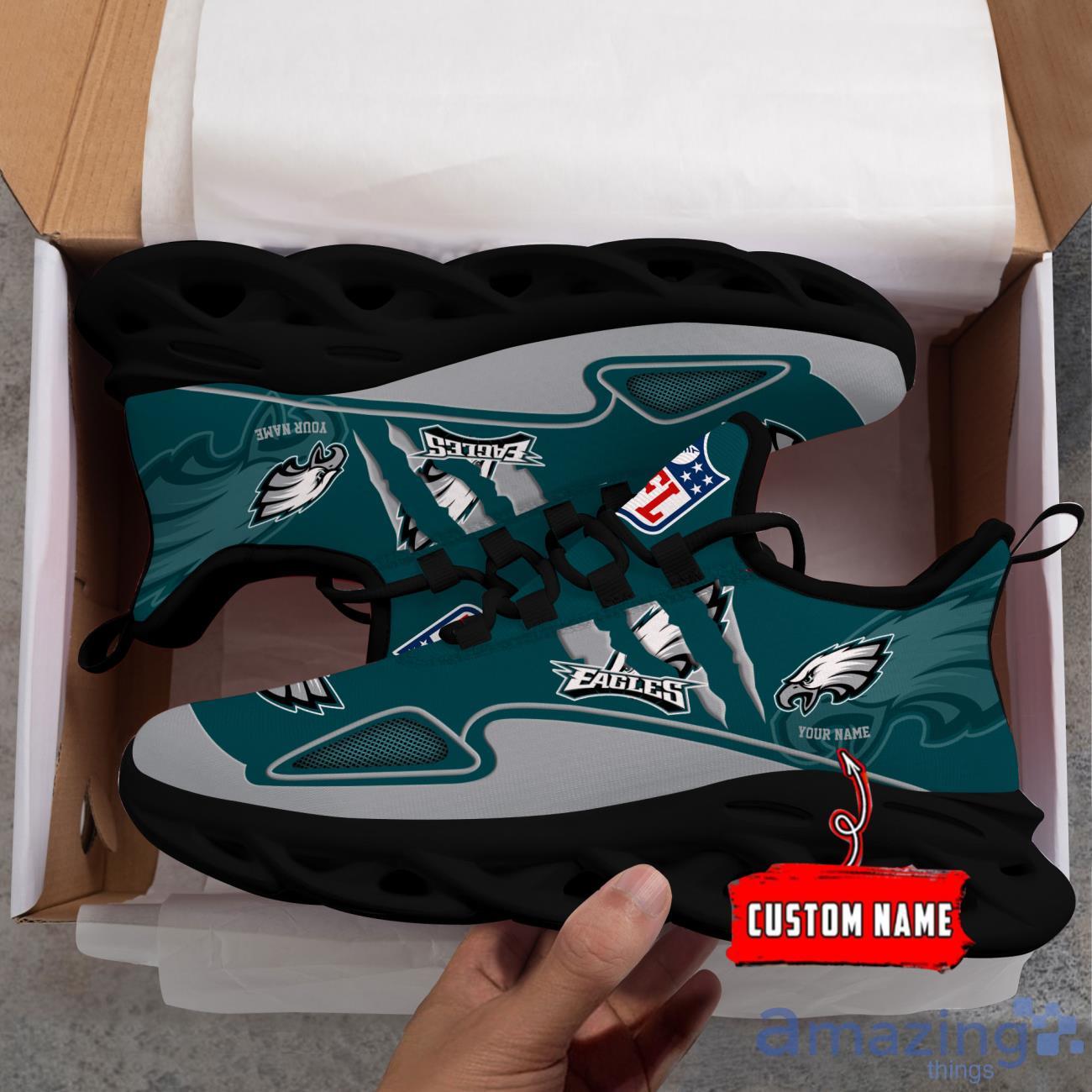 NFL Philadelphia Eagles Custom Name Max Soul Shoes Sneakers Special Gift For Fans Sports image NFL Philadelphia Eagles Custom Name Max Soul Shoes Sneakers Special Gift For Fans Sports Product Photo 3