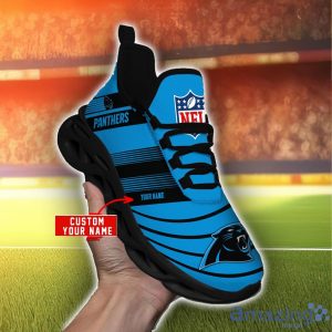 NFL Sport Shoes Carolina Panthers Max Soul Shoes Personalized Name Sneakers image NFL Sport Shoes Carolina Panthers Max Soul Shoes Personalized Name Sneakers Product Photo 2