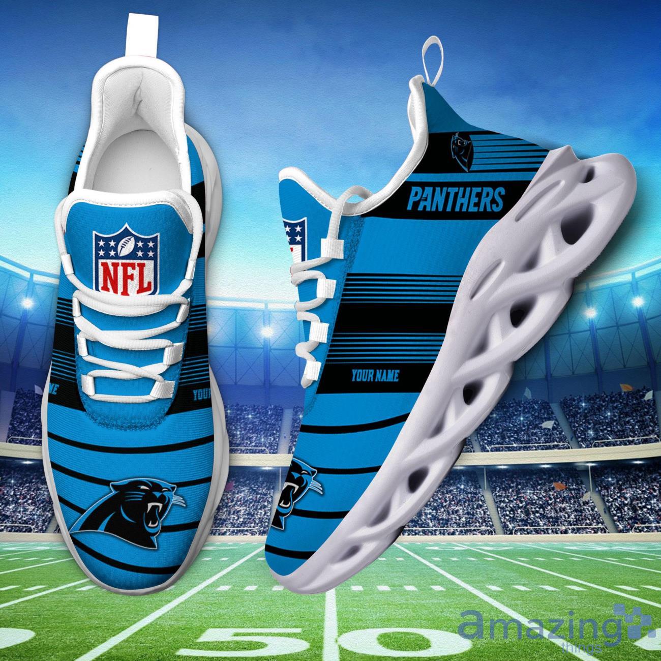 NFL Sport Shoes Carolina Panthers Max Soul Shoes Personalized Name Sneakers Product Photo 1