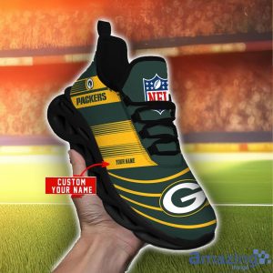 NFL Sport Shoes Green Bay Packers Max Soul Shoes Personalized Name Sneakers Product Photo 2