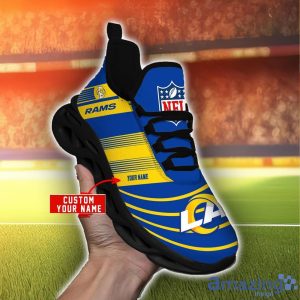 NFL Sport Shoes Los Angeles Rams Max Soul Shoes Personalized Name Sneakers Product Photo 3