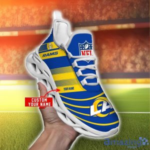 NFL Sport Shoes Los Angeles Rams Max Soul Shoes Personalized Name Sneakers Product Photo 4