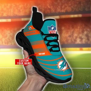 NFL Sport Shoes Miami Dolphins Max Soul Shoes Personalized Name Sneakers Product Photo 2