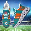 NFL Sport Shoes Miami Dolphins Max Soul Shoes Personalized Name Sneakers