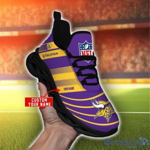 NFL Sport Shoes Minnesota Vikings Max Soul Shoes Personalized Name Sneakers image NFL Sport Shoes Minnesota Vikings Max Soul Shoes Personalized Name Sneakers Product Photo 2